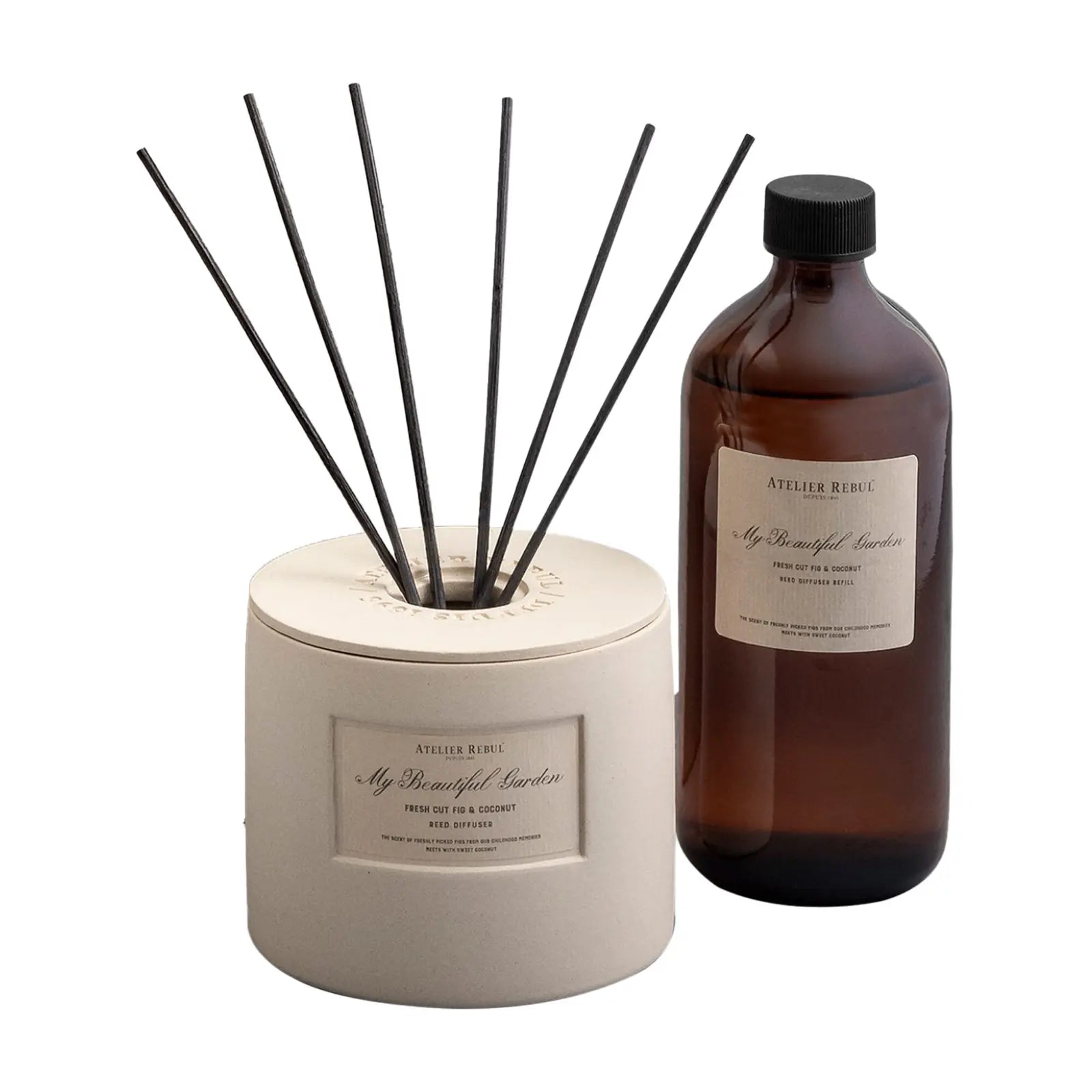 Rezervă difuzor cu bețișoare Fresh Fig & Coconut - 450ml - Difuzoare cu bețișoare