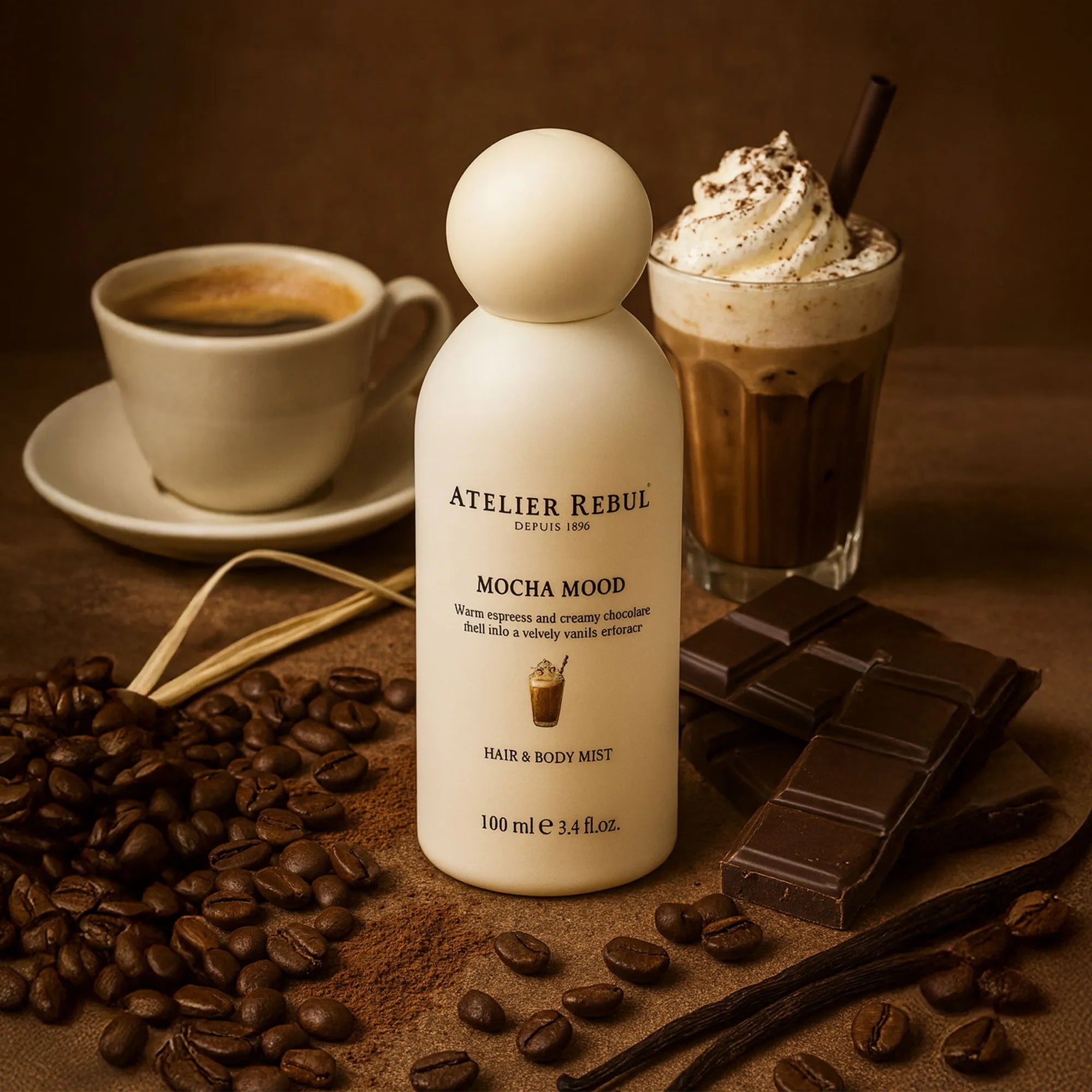 Spray pentru păr și corp Mocha Mood - Ediție limitată - 100ml - Spray de păr și corp